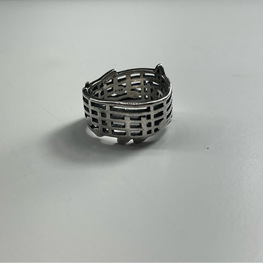 Retired James Avery‎ Amazing Grace Band Ring Music Notes Sterling Silver SZ 6 - Picture 2 of 5